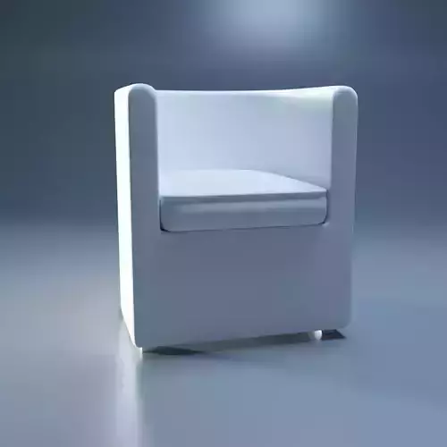 Low-Poly Game-Ready Minimalist Armchair 3D Model