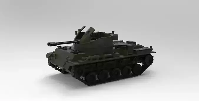 M42 40 mm Self-Propelled Anti-Aircraft Gun 3D model