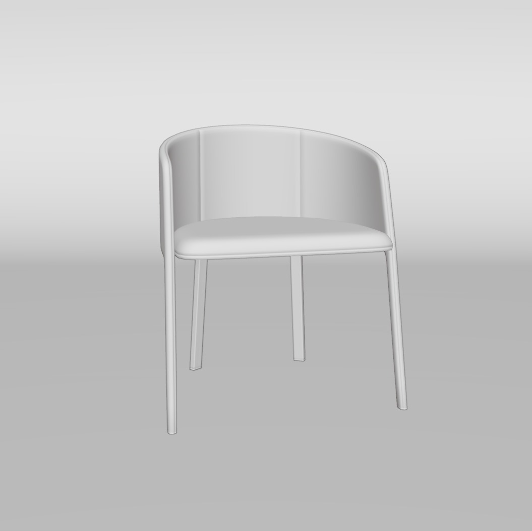 Low-Poly Game-Ready Modern Armchair 3D Model Low-poly 3D model_1