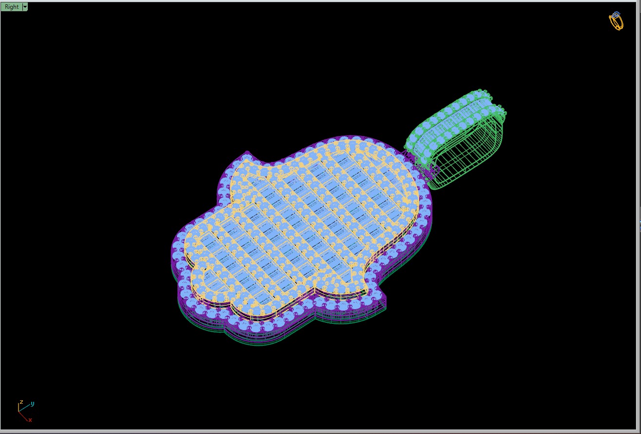 Custom Hamsa Hand Diamond Pendant - Hamsa Hand Necklace  3D print model_17