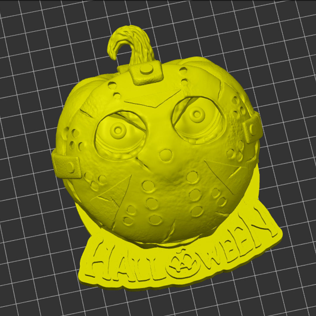 Halloween Pumpkin Friday The 13th v1 3D model_1
