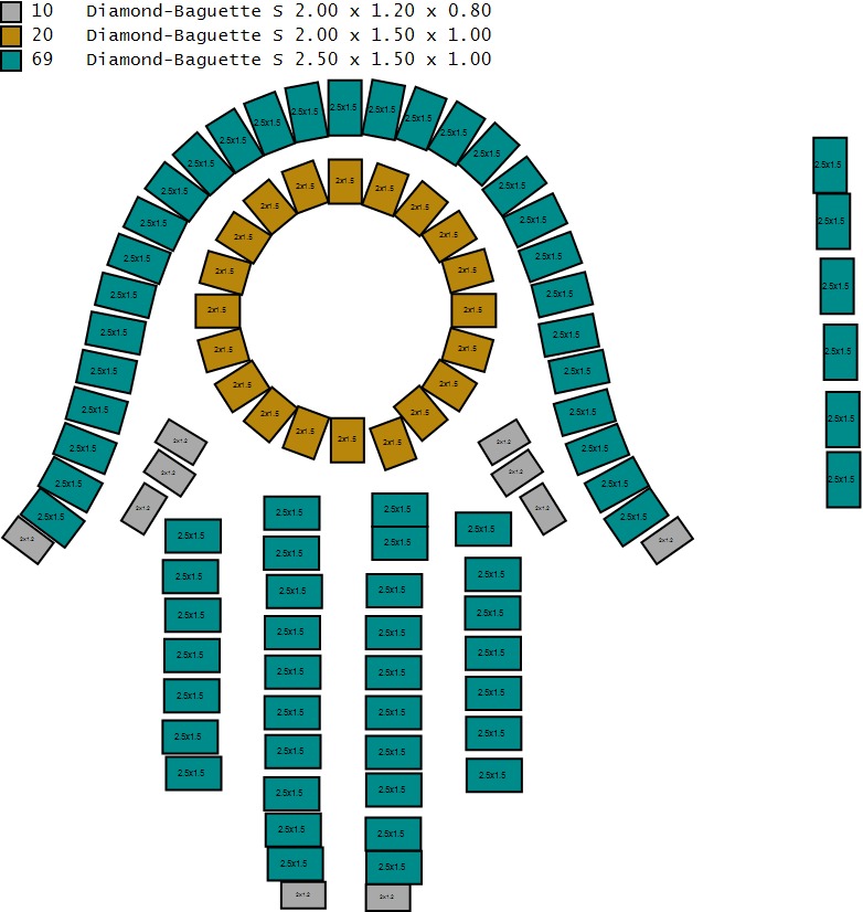 Custom Hamsa Hand Diamond Pendant - Hamsa Hand Necklace  3D print model_17