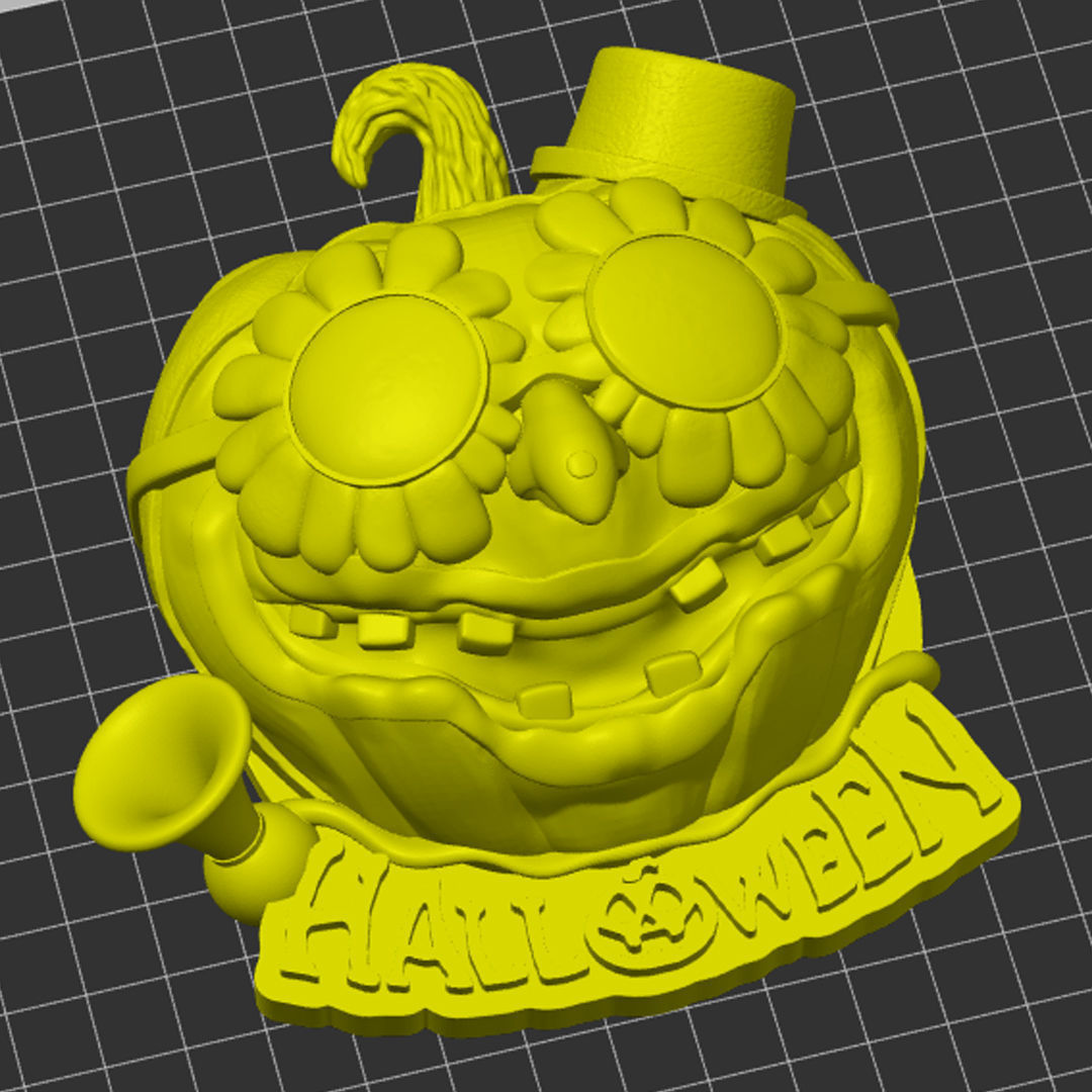 Halloween Pumpkin Terrifier v2 3D model_1