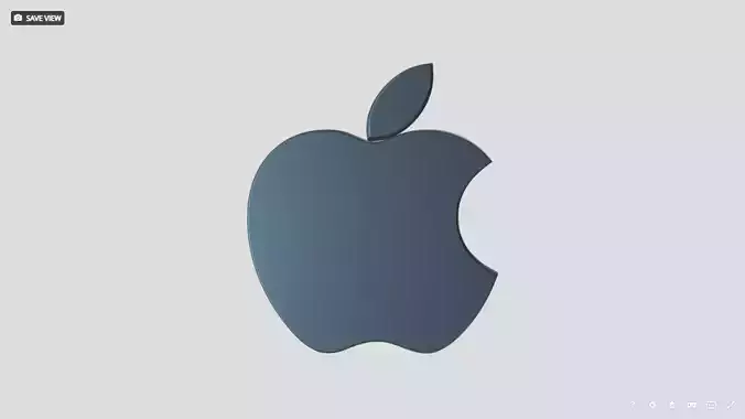 3D rendering of the Apple logo