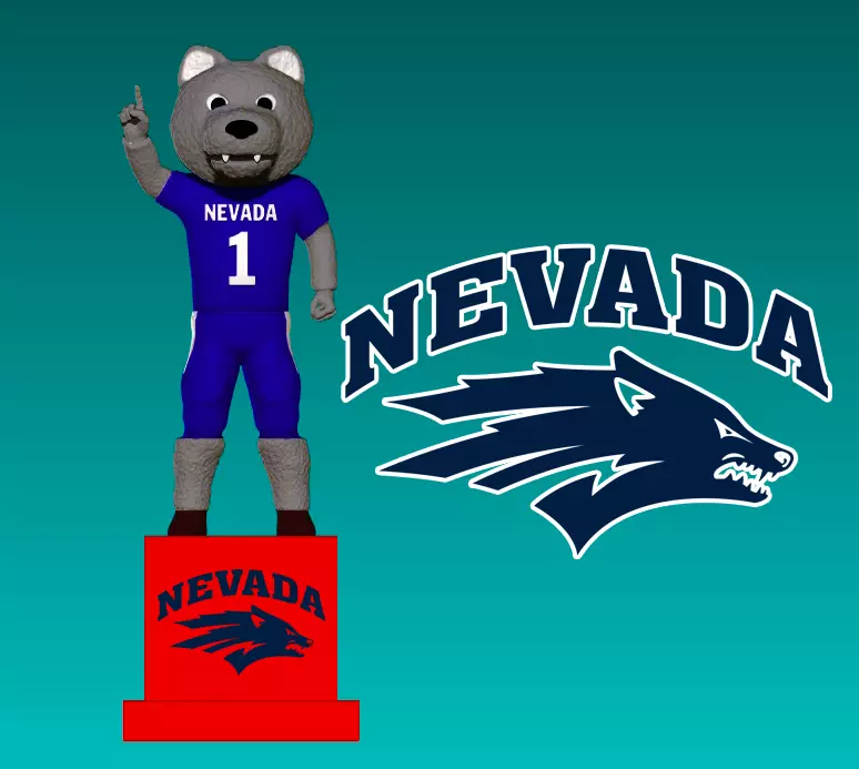 NCAA - Nevada Wolf Pack football mascot - 3d Print 3D print model