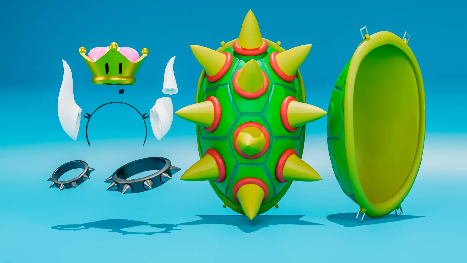 Bowsette Koopa-hime Cosplay Accesories  3D print model_0