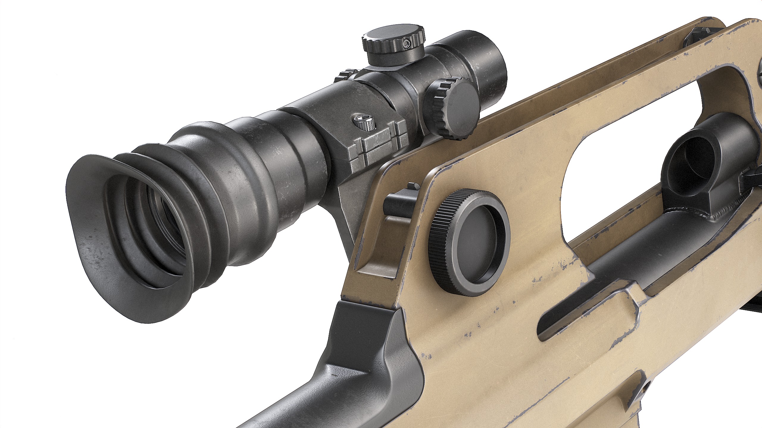 PBR Chinese QLB-06 Grenade Launcher Low-poly 3D model_8