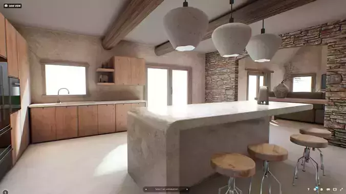 H0002 VR Tiny Cozy House Interior