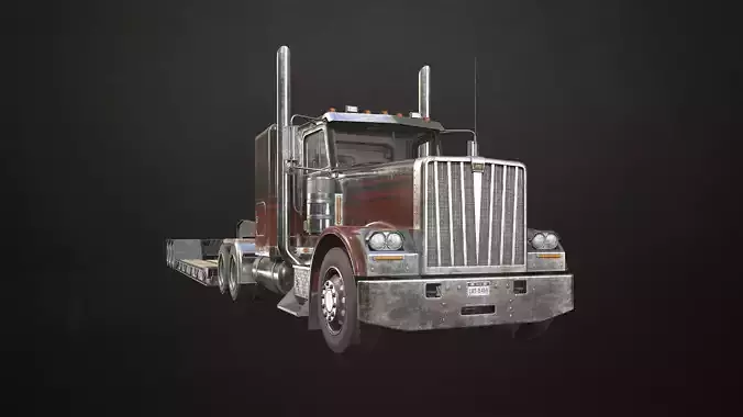 Flat Top Semi Truck Lowboy Trailer