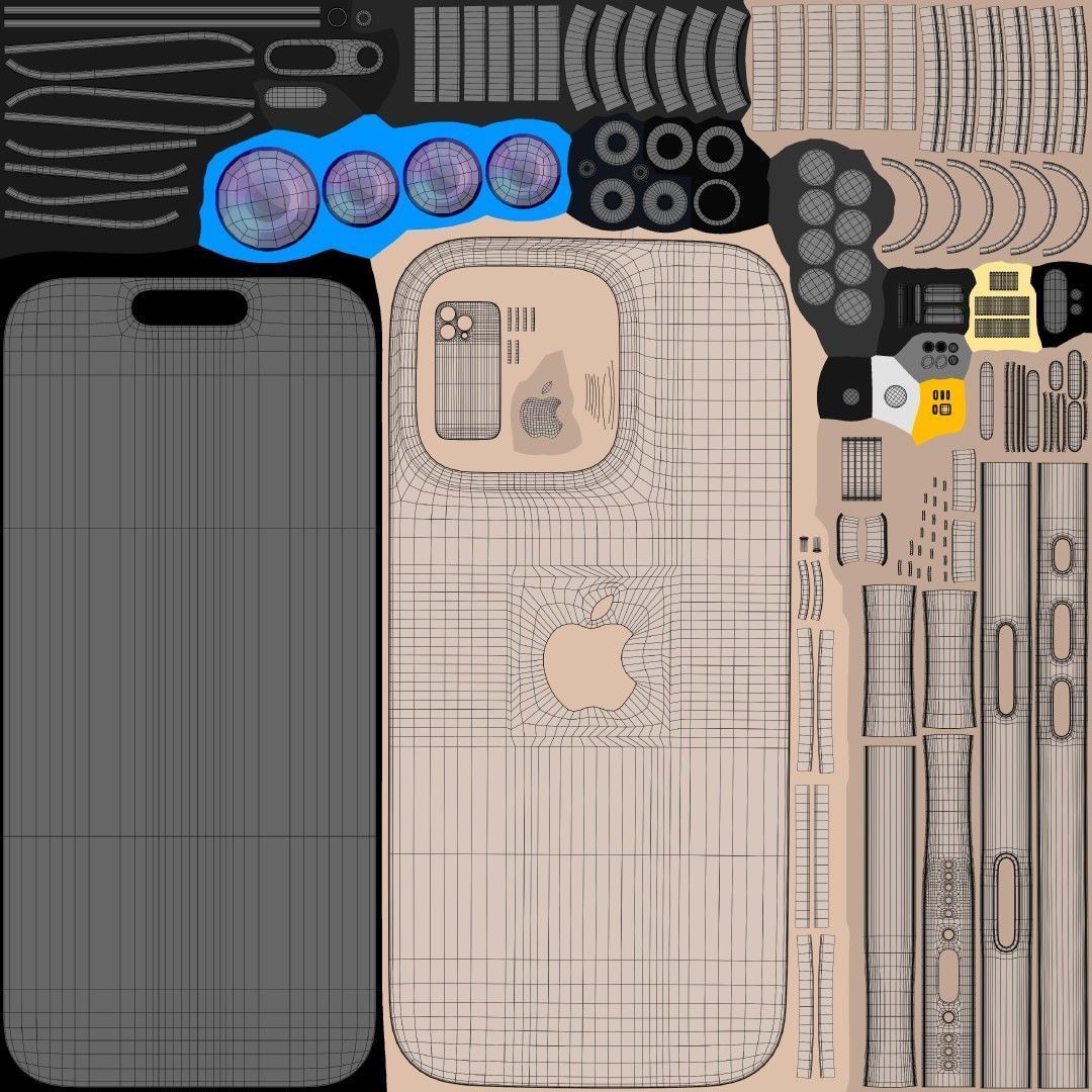 Apple iPhone 16 And Plus And Pro And Pro Max 3D model_33