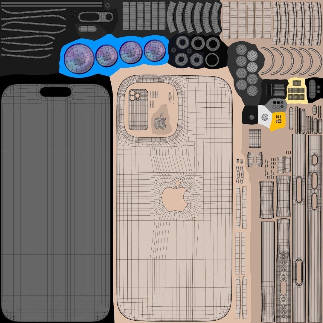 Apple iPhone 16 And Plus And Pro And Pro Max 3D model_45