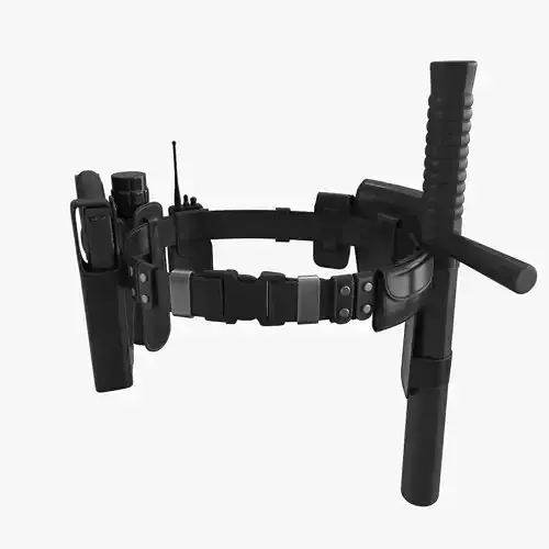 Police Belt Full 3D Model Collection