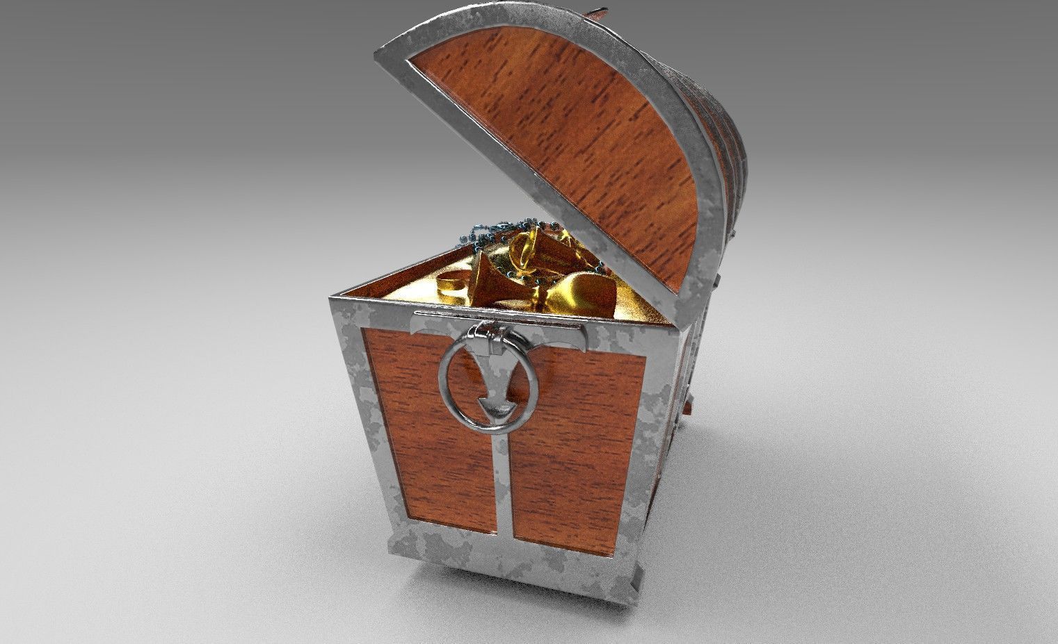 TreasureChest Low-poly 3D model_2