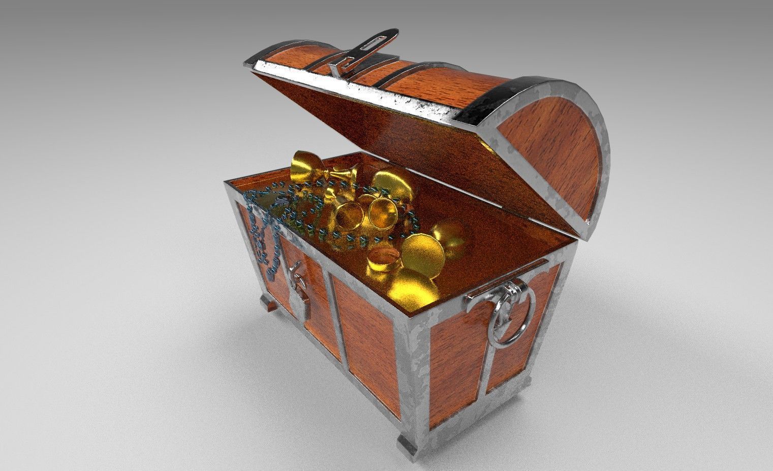 TreasureChest Low-poly 3D model_3