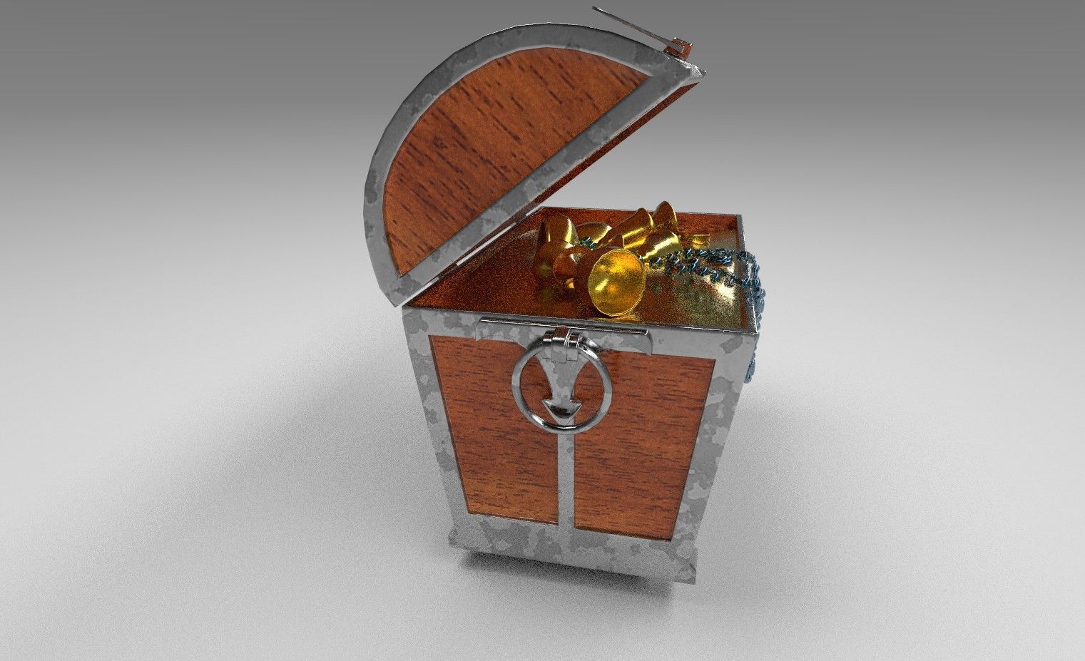 TreasureChest Low-poly 3D model_6