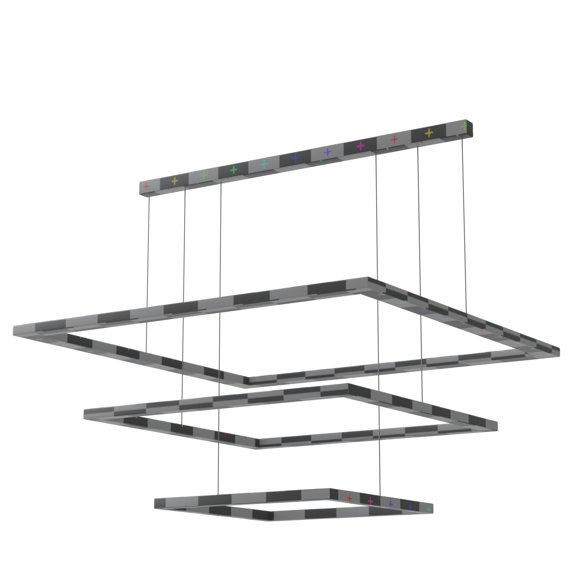 Loft style chandeliers Low-poly 3D model_2