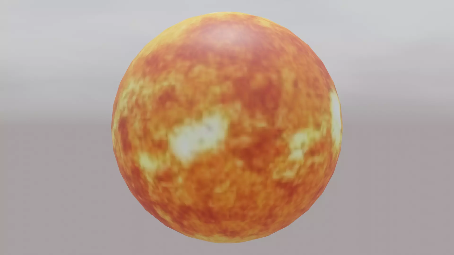 Sun planet Low-poly 3D model