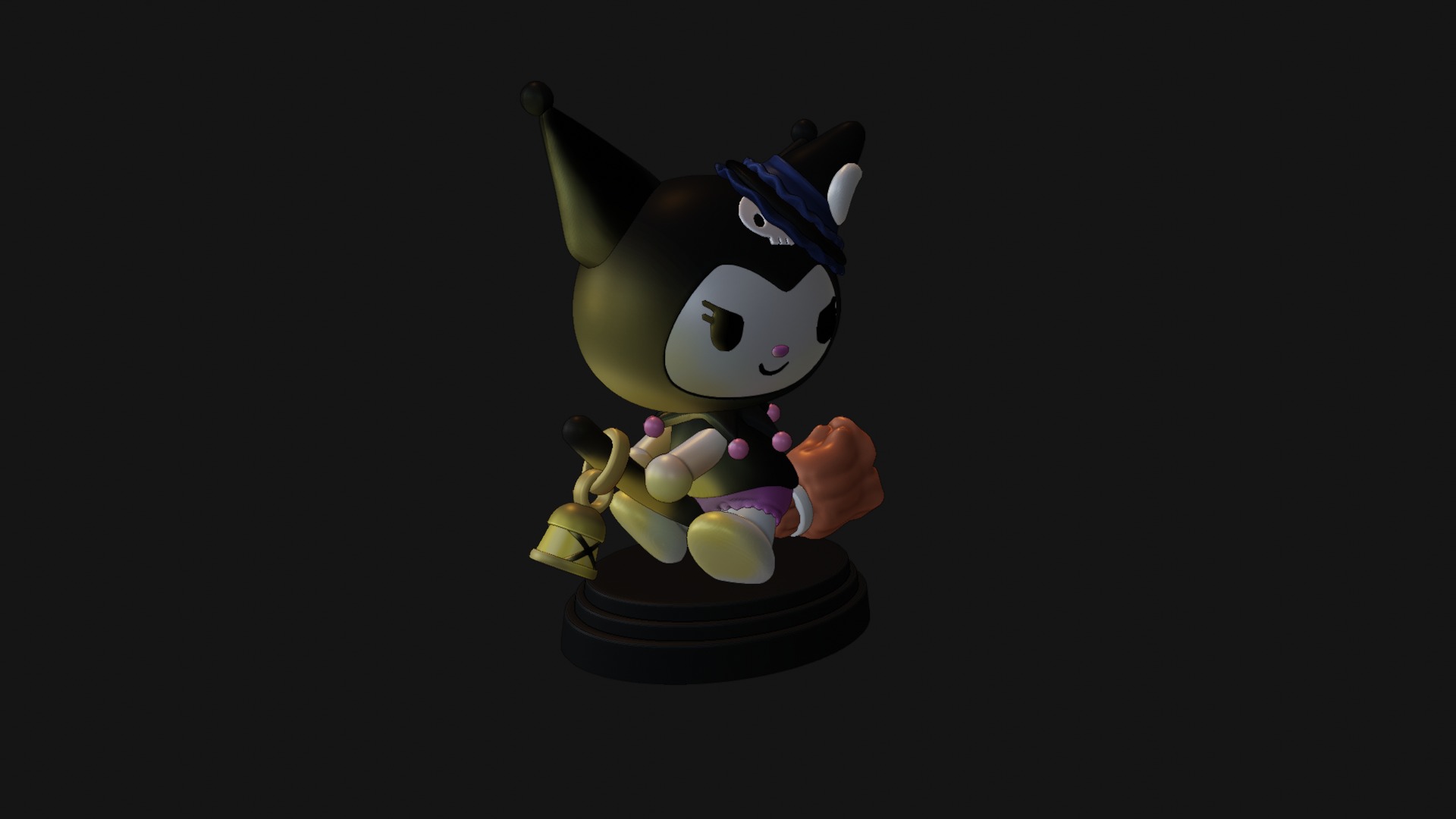 Kuromi Hallowen - Hello Kitty 3D print model_5