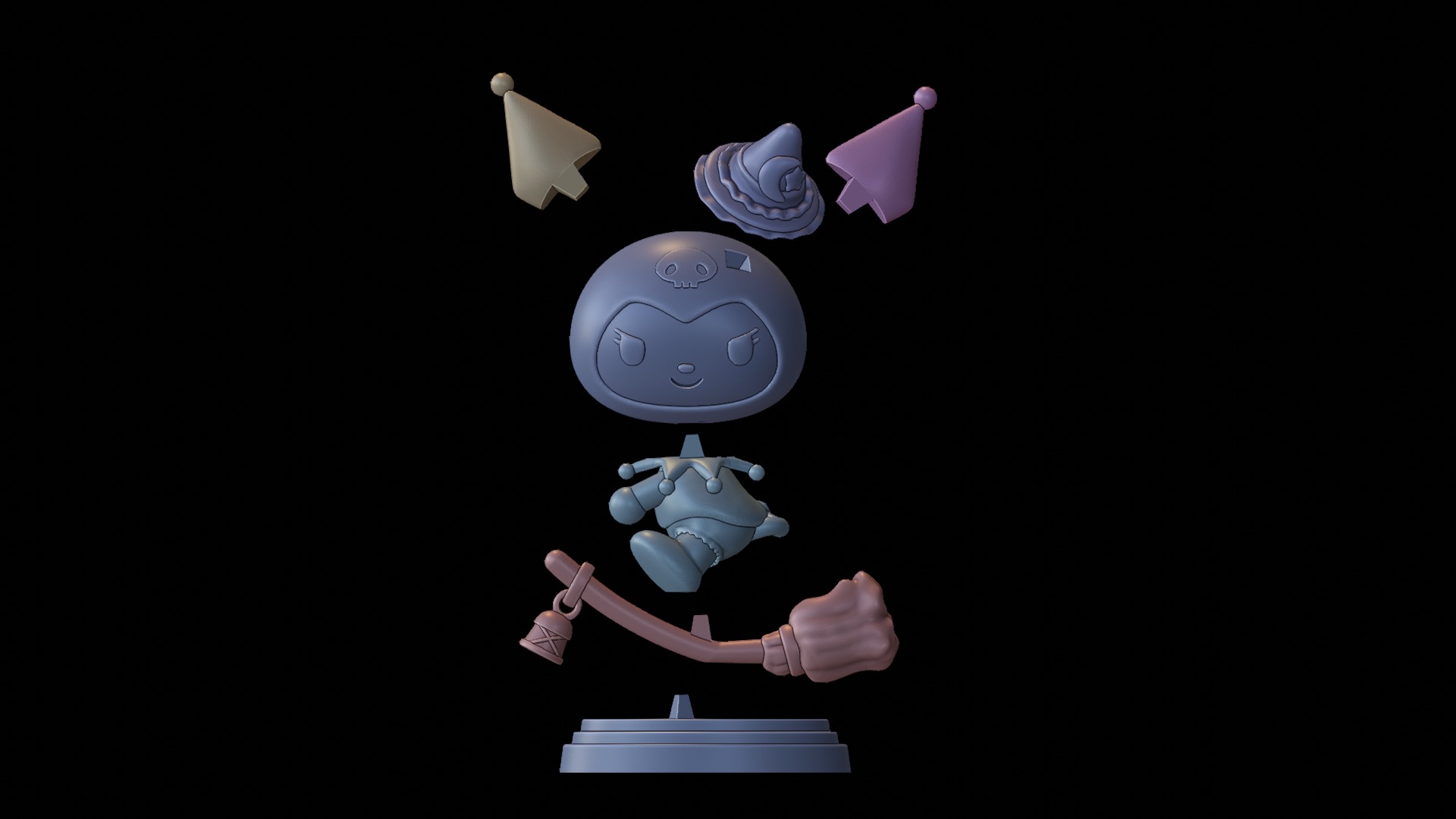 Kuromi Hallowen - Hello Kitty 3D print model_2