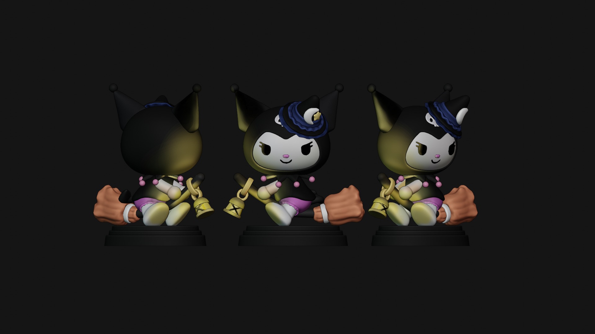 Kuromi Hallowen - Hello Kitty 3D print model_1