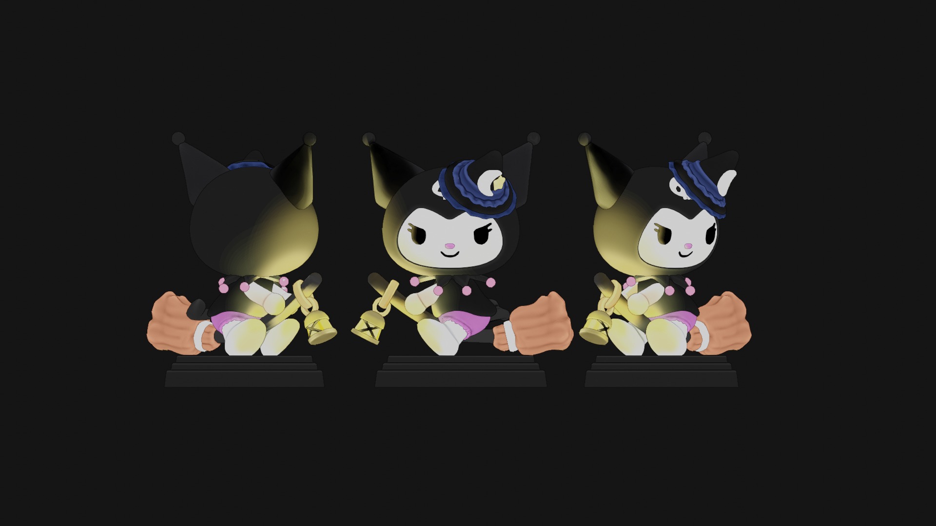 Kuromi Hallowen - Hello Kitty 3D print model_10