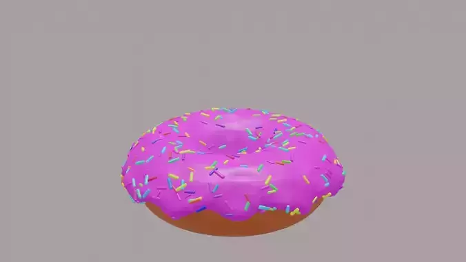 doughnut Low-poly 3D model