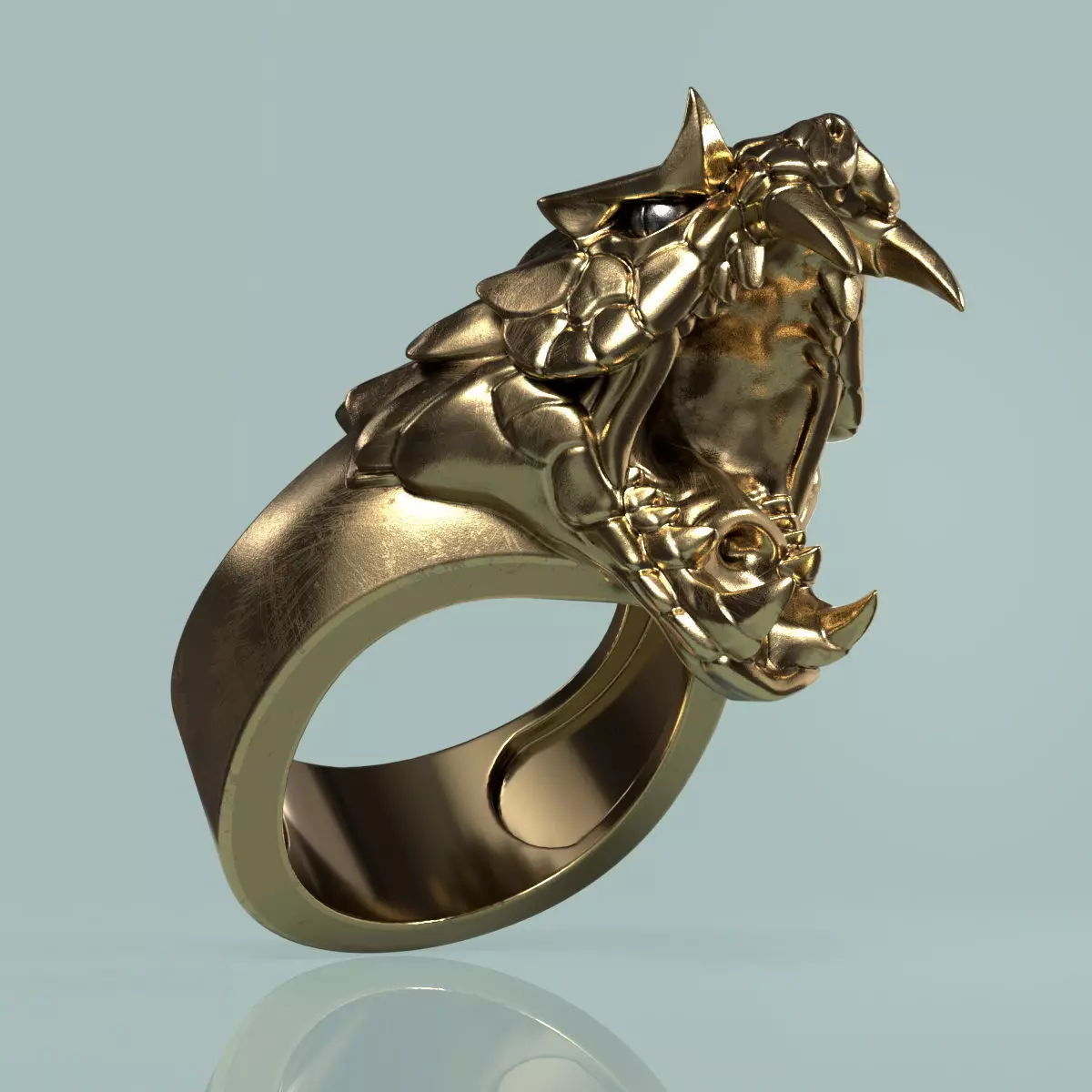Snake Ring 3D print model_0