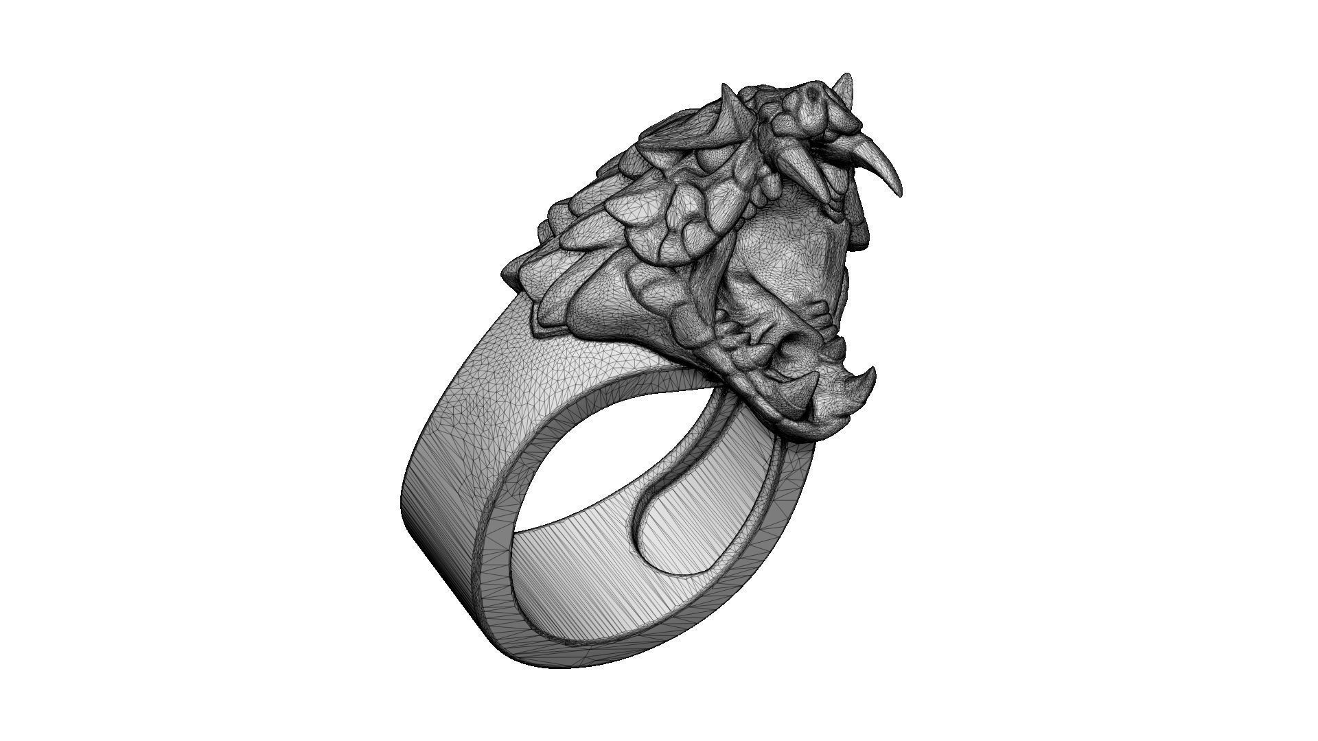 Snake Ring 3D print model_12