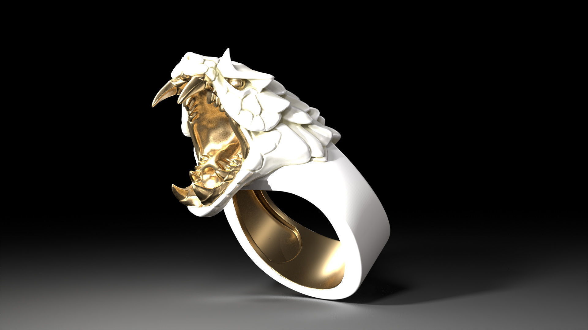 Snake Ring 3D print model_8