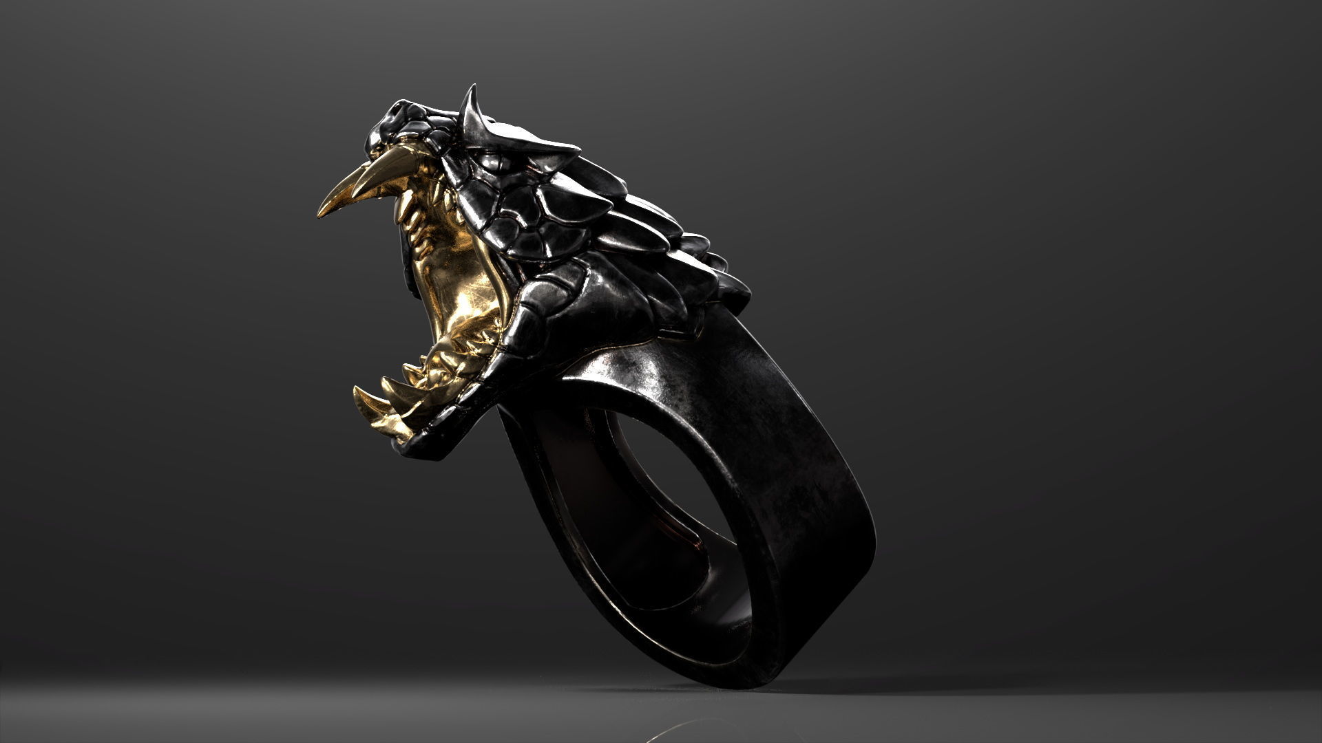 Snake Ring 3D print model_4