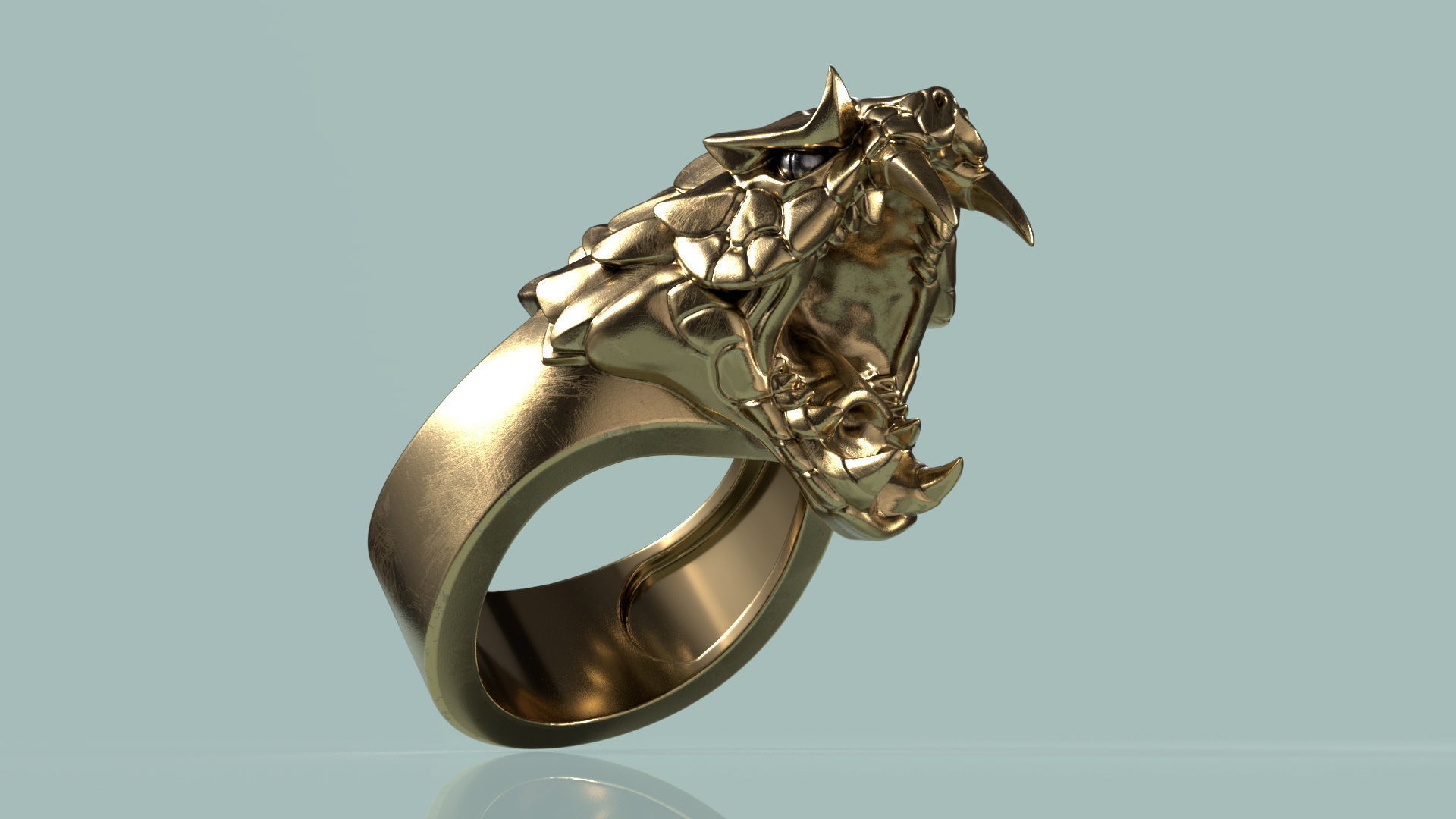 Snake Ring 3D print model_16