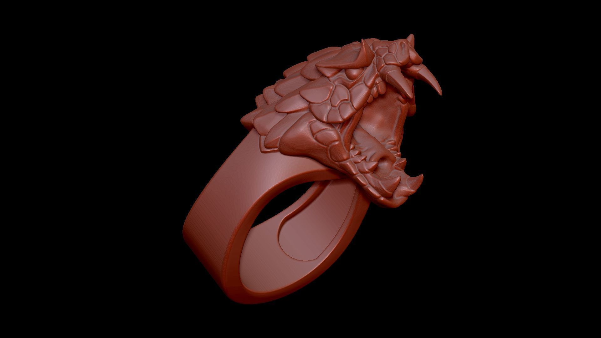 Snake Ring 3D print model_10
