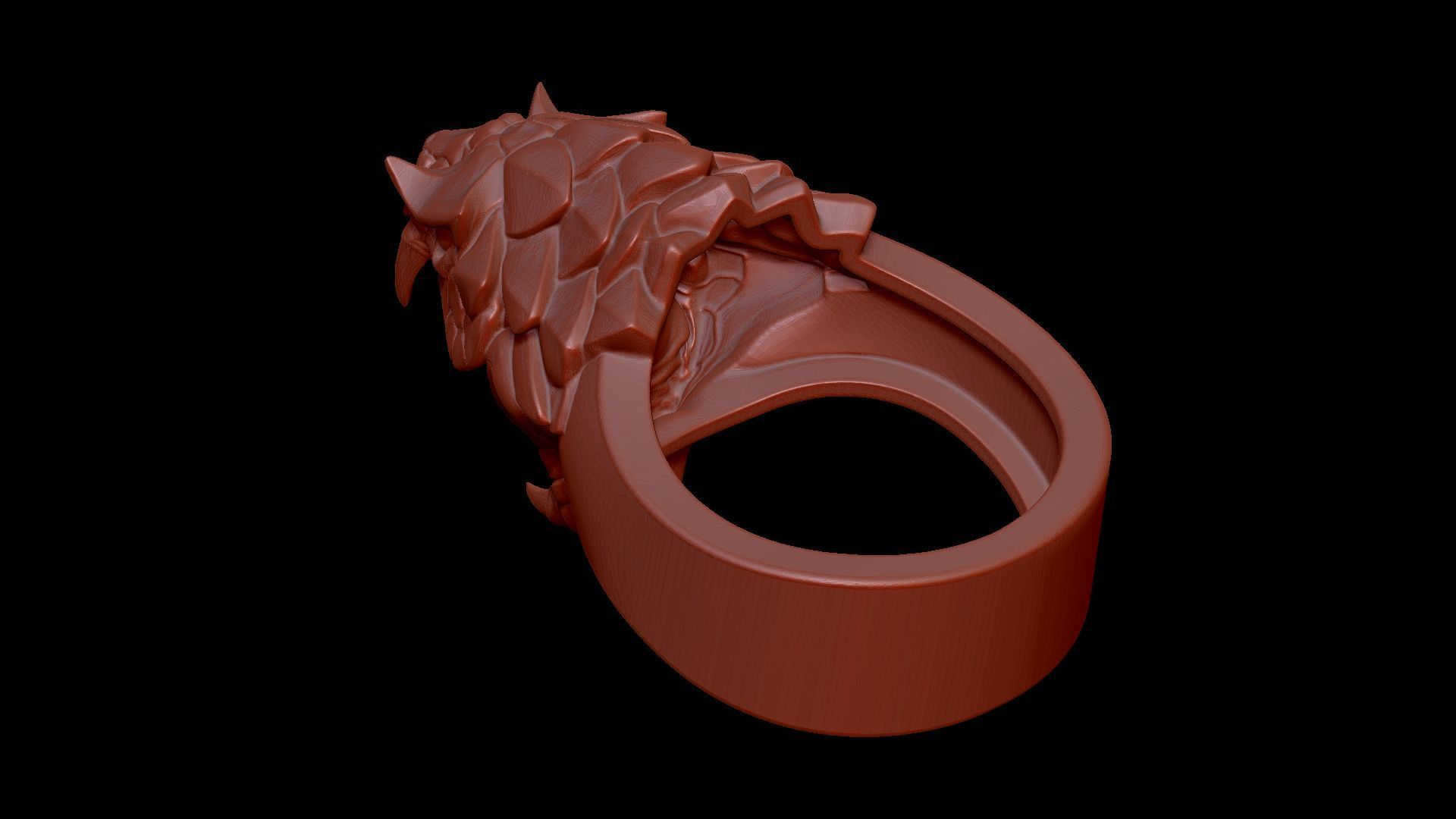 Snake Ring 3D print model_11
