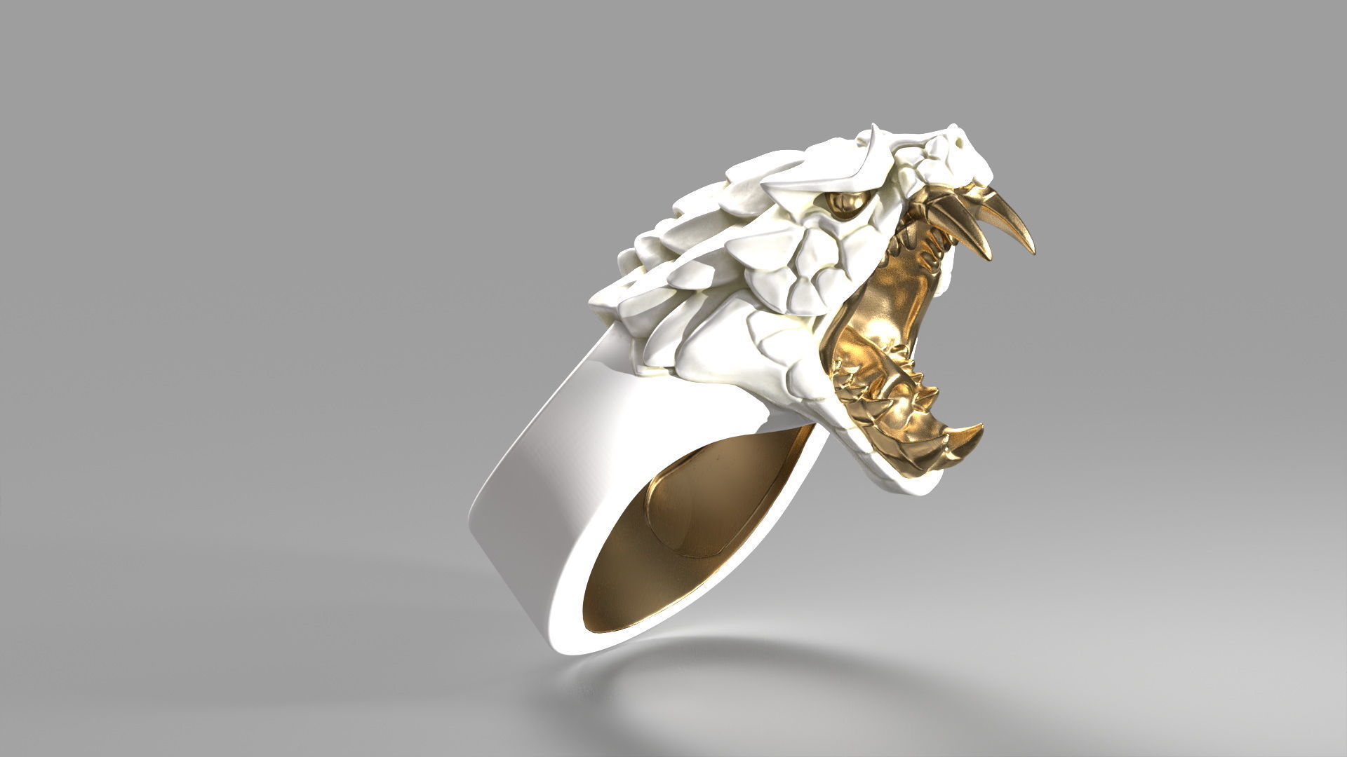 Snake Ring 3D print model_7