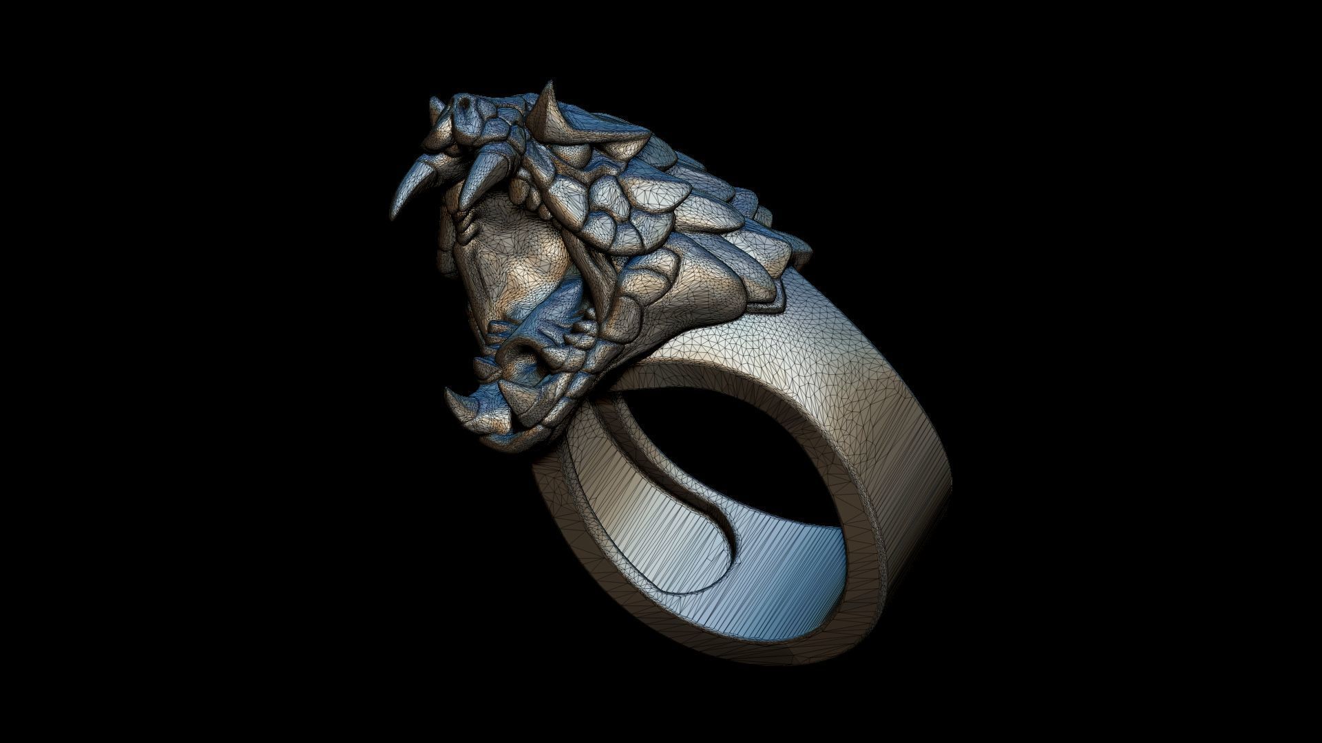 Snake Ring 3D print model_13