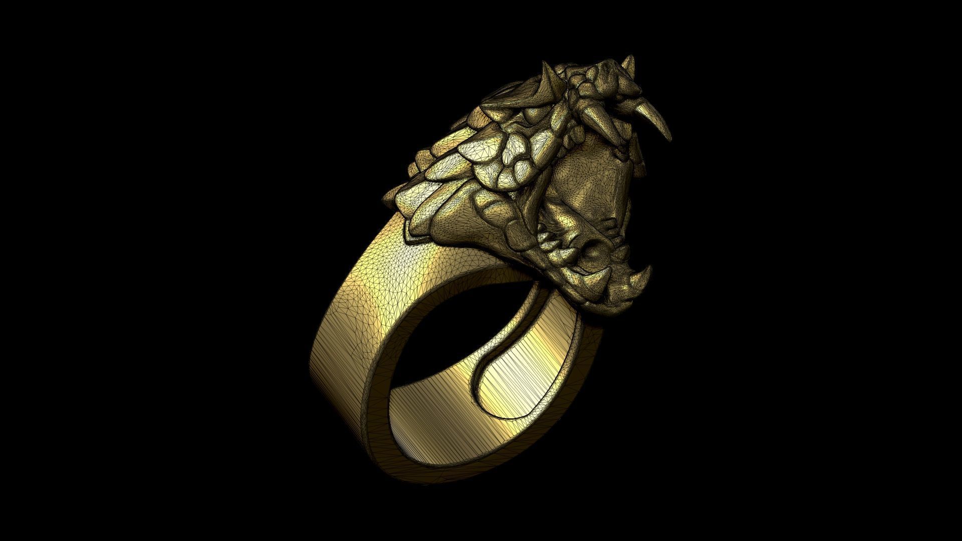 Snake Ring 3D print model_14