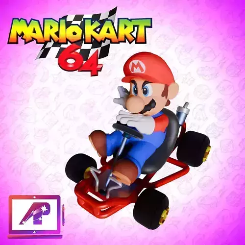 Mario Kart 64 90 style 3D print model