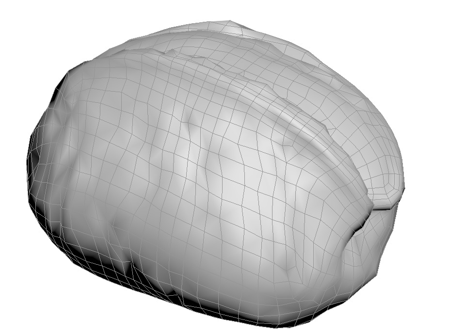 Bread Low-poly 3D model_17