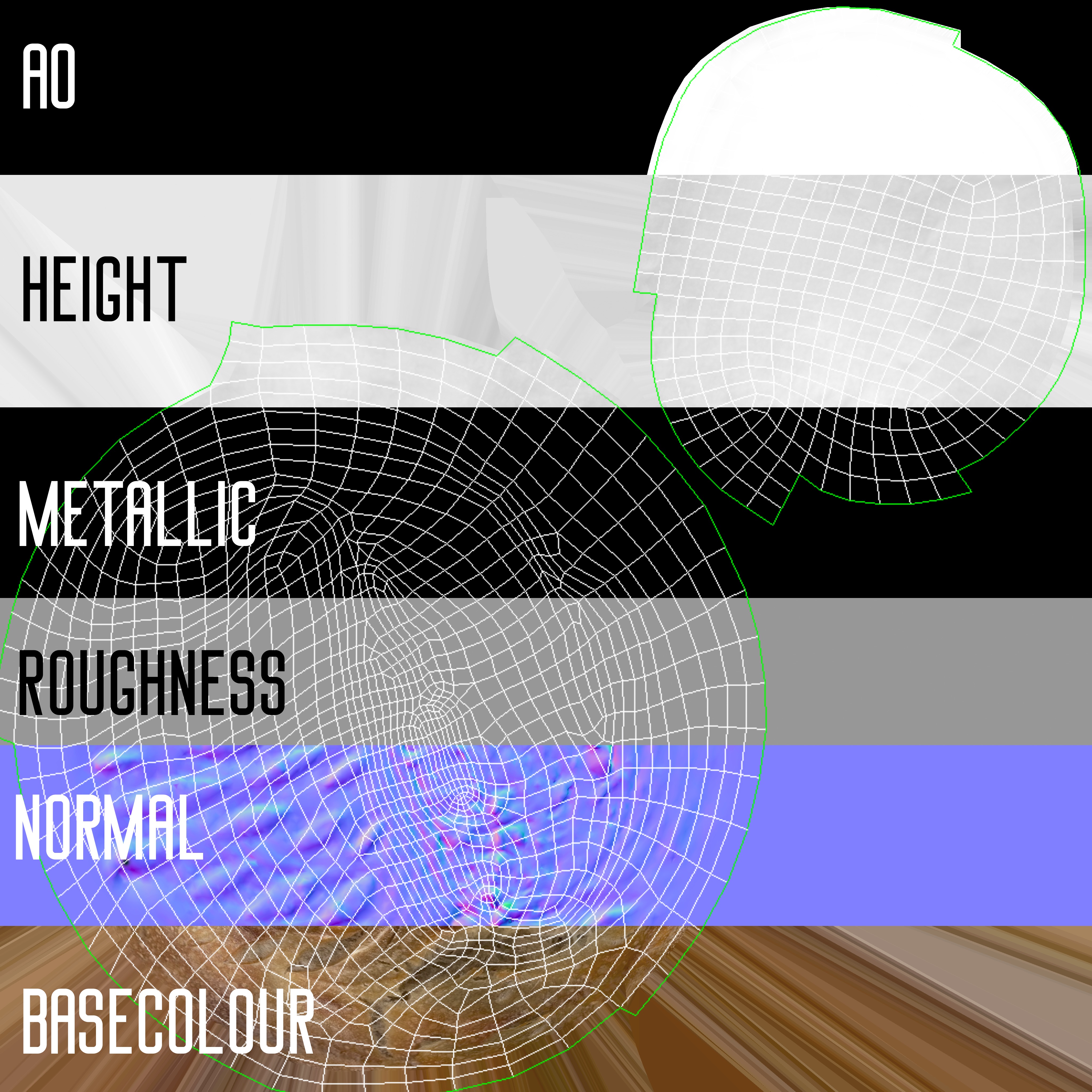 Bread Low-poly 3D model_19