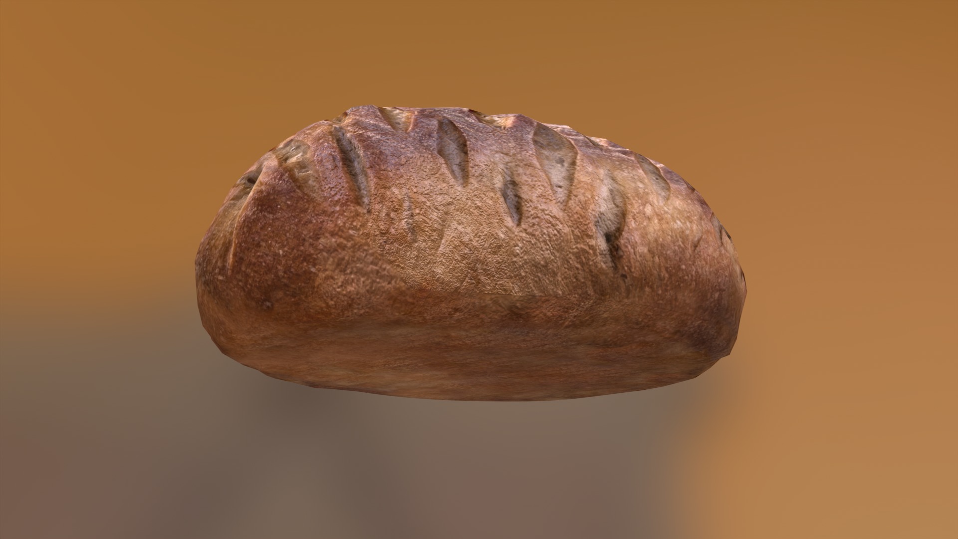 Bread Low-poly 3D model_10