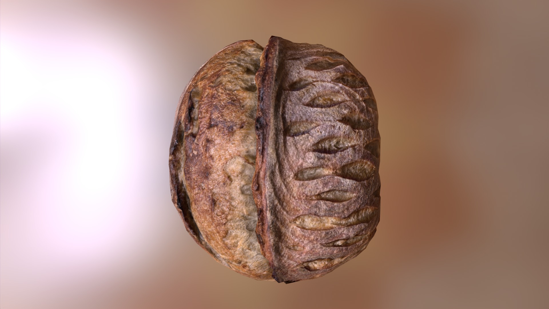 Bread Low-poly 3D model_11