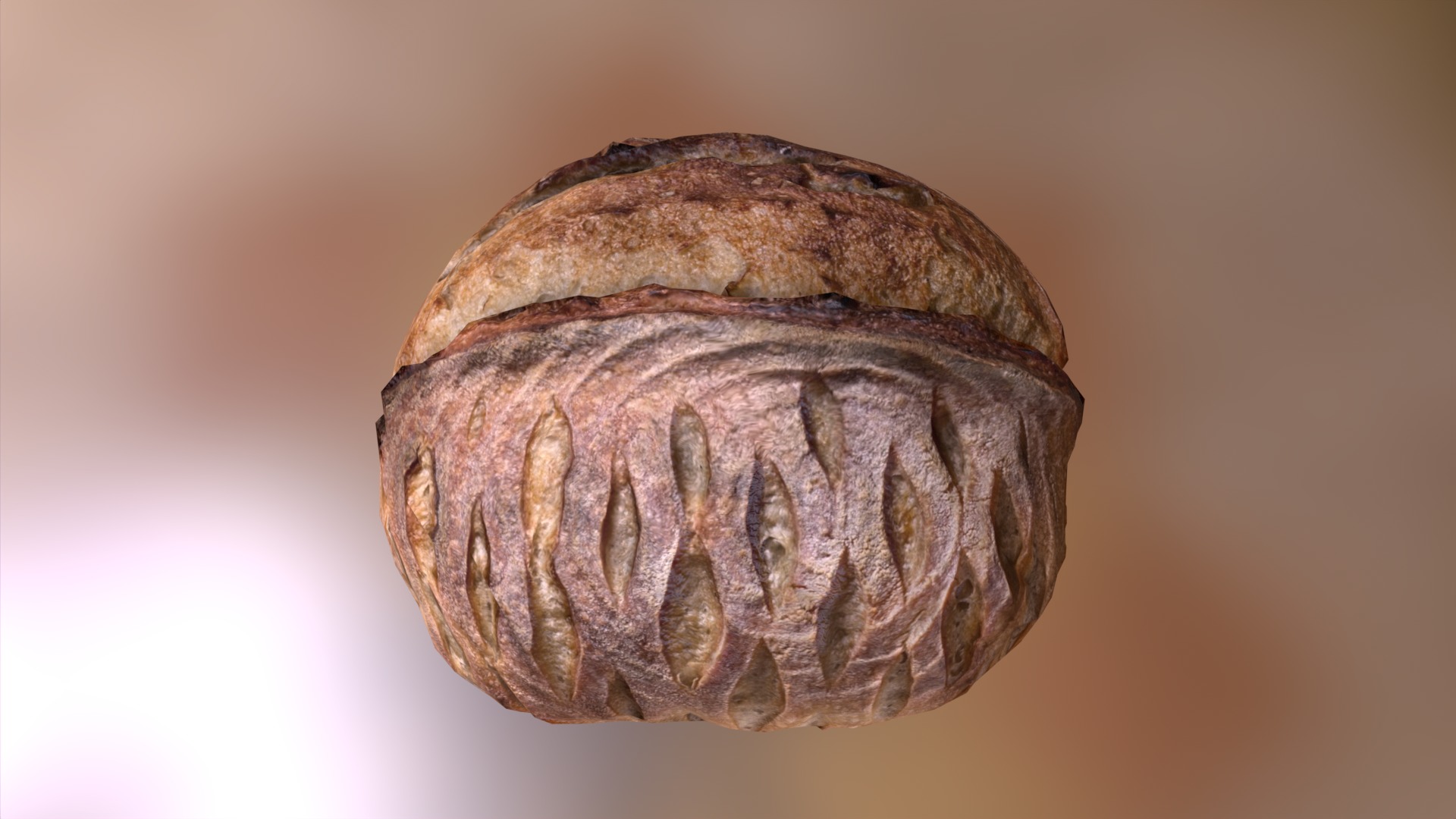 Bread Low-poly 3D model_14