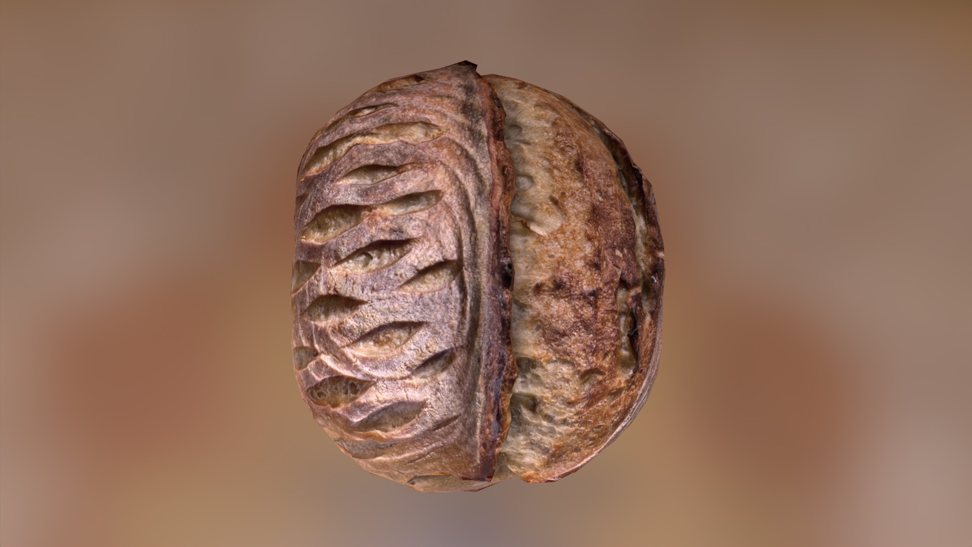 Bread Low-poly 3D model_13