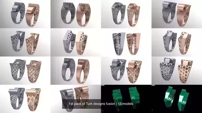 1st pack of Turk designs fusion 3D Model Collection
