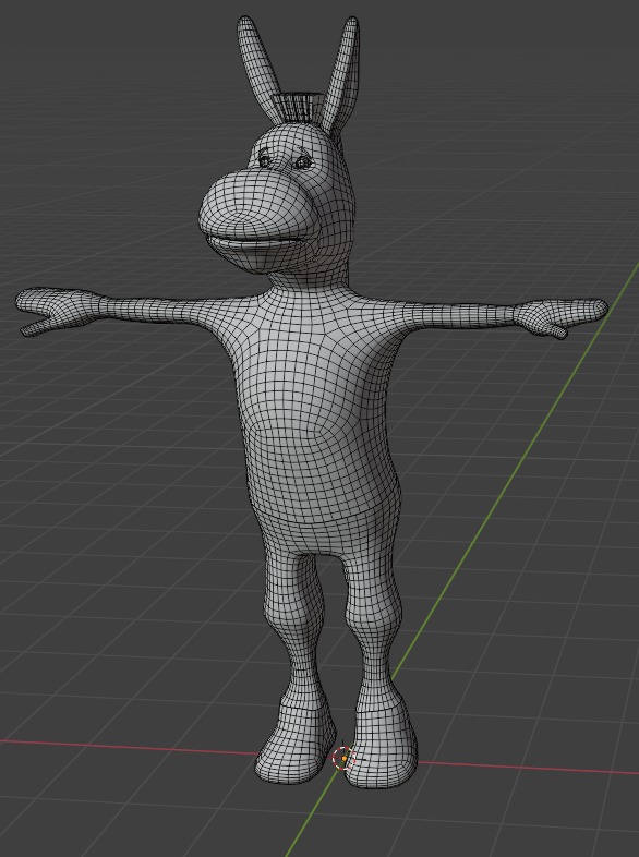 3D Donkey Model Free low-poly 3D model_17