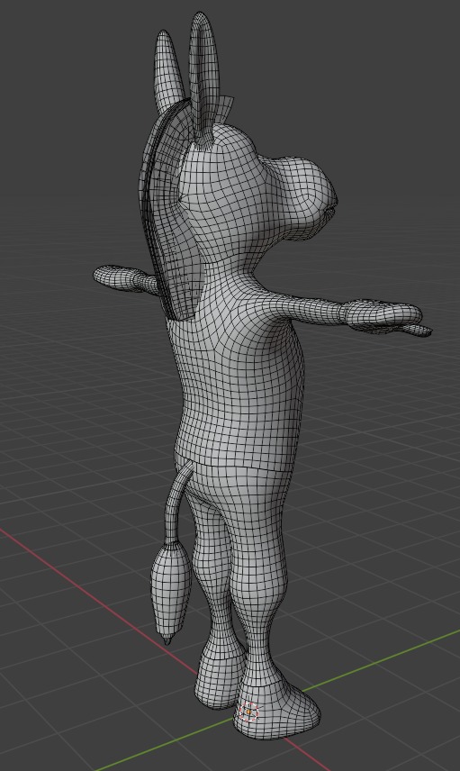 3D Donkey Model Free low-poly 3D model_6