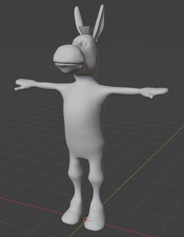 3D Donkey Model Free low-poly 3D model_11