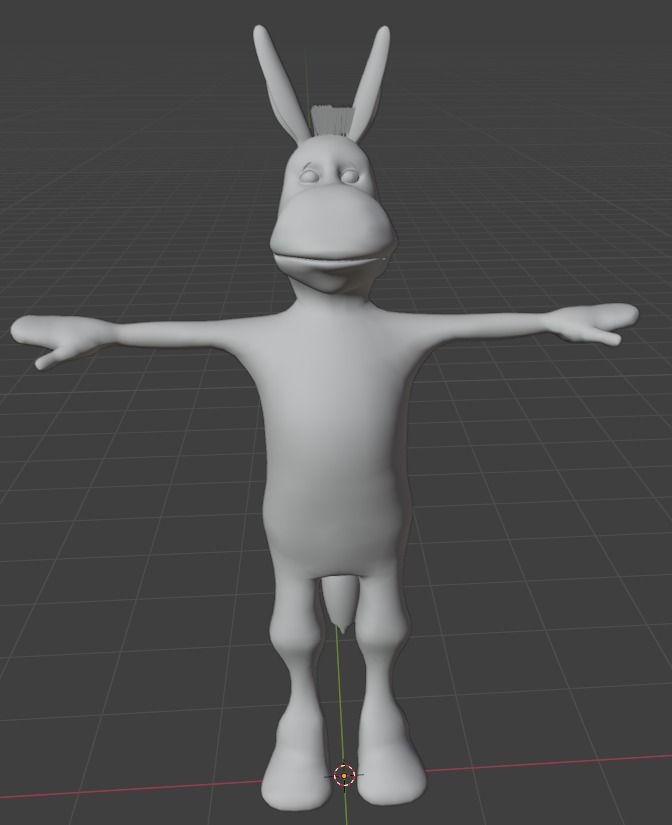 3D Donkey Model Free low-poly 3D model_7