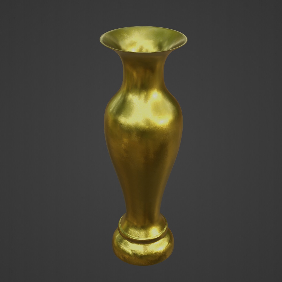 Classic Gold Vase 01 3D model_5