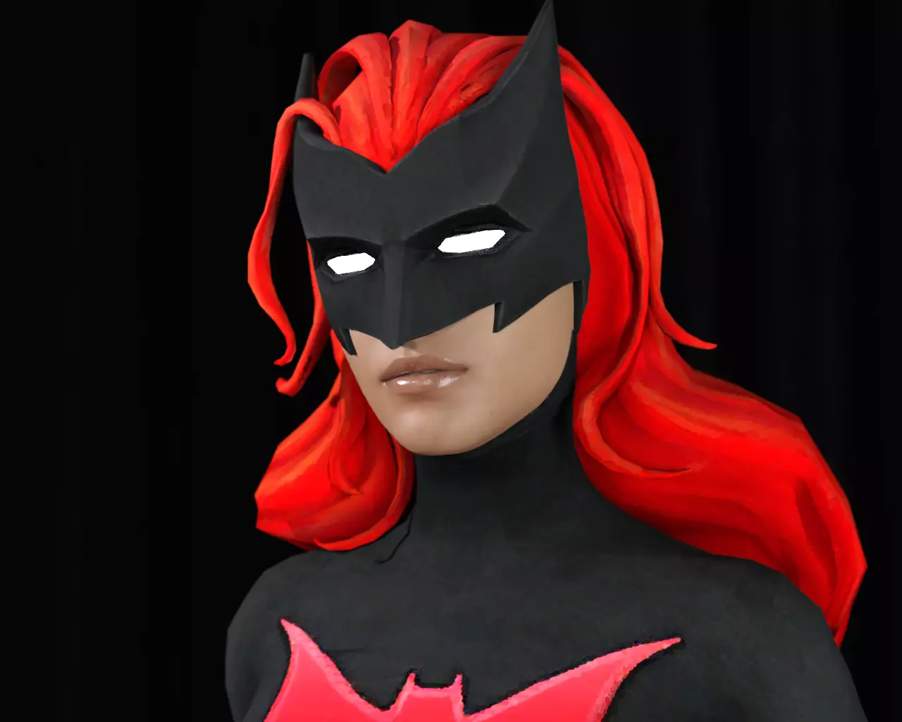 Batwoman Low-poly 3D model_0